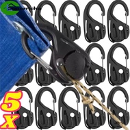 2-5Pcs Durable Nylon Tent Fixing Hooks | Adjustable Rope with Buckle for Secure Setup, Windproof Rai
