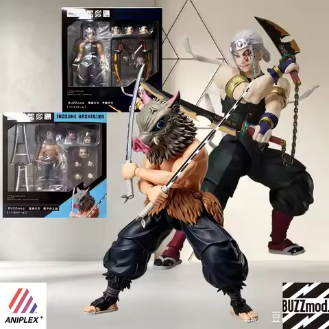 BUZZmod. Two Anime Character Articulated Figurines Uzui Tengen Hashibira Inosuke 1/12, Premium Hobby