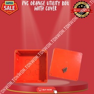 PVC Orange Junction Box Utility Box Square Junction Box Cover WITH COVER 4X4