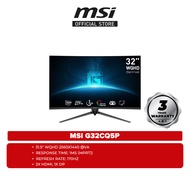 MSI G32CQ5P 32” WQHD 170Hz Curve Gaming Monitor ( HDMI, DP, 3 Yrs Warranty )