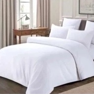 SPREI HOTEL//SPREI PITTED 100% KATUN DOBBY POLOS PUTIH __TC-300 