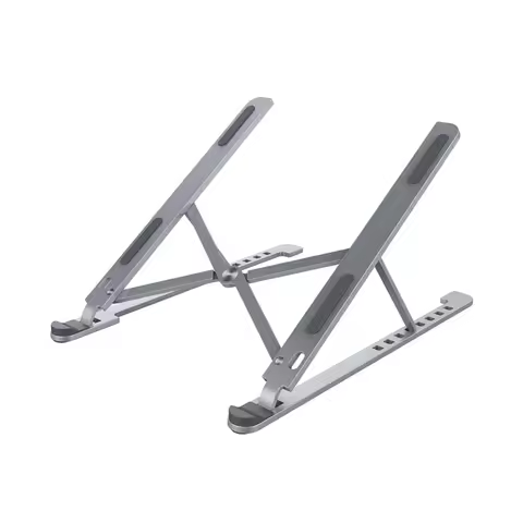Desktop Laptop Stand Aluminum Alloy Foldable Laptop Stand 8 Level Adjustable Portable Laptop Holder 