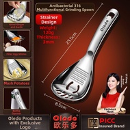 Olodo | Multi-Functional Masher Garlic Grater Ginger Grinder Strainer 316 Stainless Steel