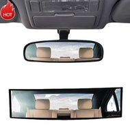 LK8M-1 PC Universal Curved Car Rear View Mirror  Blue Curved No Blind Angle Wide View Safety Driving