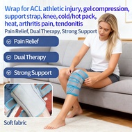 Wrap brace ACL cold knee heat gel support compression for injury athletic tendonitis pain