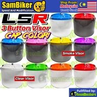 LSR Visor 3 Button Cap Colour Clear / Smoke Visor Helmet MHR MS88 SGV APOLO Steng Helmet Cap Pink Pu