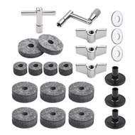 23PCS Kit Drum Busa Cymbal / Felt Cymbal / Felt Drum / Wing Nut / Ring Washer / Cymbal Sleeve / Drum