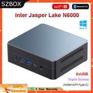 SZBOX MINI PC 11th Gen Inter Jasper Lake N6000 Mini PC WINS 11 DDR4 NVME SSD WIFI6 BT5.2 Office Desktop Gamer Gaming Computer