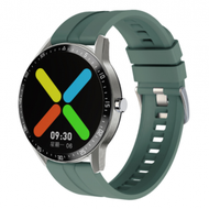 G1智慧手錶心率血壓健康監測多運動模式手環（銀綠膠）