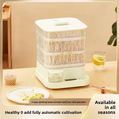 New Automatic Smart Bean Sprout Machine Household Seed Germination Tray, Mini Bean Sprout Maker for 