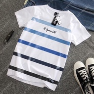 DGreen Baju Kaos Pria Distro Kasual Cotton 30s Putih Flow Rg Series