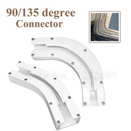90/135 degree U Type and L Type Window Electric Curtain Track Rail Joint Bracket Connector For Automatic Curtain