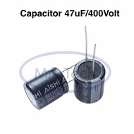 47uf 400v คาปาซิเตอร์ 47uF400V Capacitor 400v/47uf ขาห่าง 7.5มม ยี่ห้อ AISHI