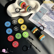 SEOUL Mini Barbell Keychain, PVC Detachable Dumbbell Keychain, Unique Fitness Equipment Barbell Shee