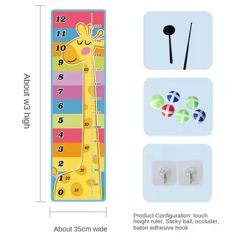 Montessori Carpet Kids Touch High Games Toys For Kids 2 To 4 Year Old Growth Height Ruler Outdoor In