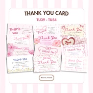 [100pcs] TU39-54 THANK YOU CARD AESTHETIC GREETING CARD BUSINESS CARD