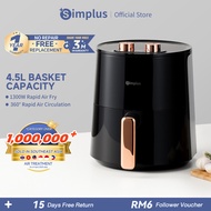 Simplus Air Fryer 4.5L 1300W Temperature Control 360°Hot Air Circulation  Non-Stick Coating Simple K