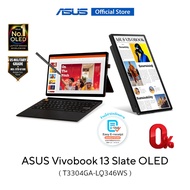 ASUS Vivobook 13 Slate OLED T3304GA-LQ346WS13.3 inch 2 in 1 laptop FHD OLEDtouchscreen Intel Core i3-N300 Processor 8GB LPDDR5 memory Intel UHD Graphics 256G UFS 2.1 8.9 mm thin 0.82 kg lightweight Eye Care WiFi-6