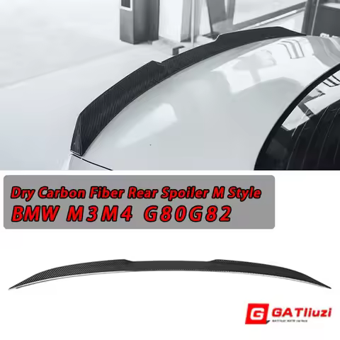 G80 Dry Carbon Rear Spoiler Tail Wings For BMW G82(M4) G22 & G80(M3) G20 2021+ Rear Spoiler
