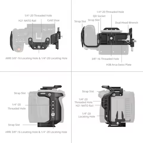 SmallRig Camera Cage Kit for Canon EOS C50 with Top and XLR Extension Professional Handheld Camera A