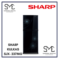 SHARP KULKAS 2 PINTU SJX 237MG - LEMARI ES 2 PINTU TANPA BUNGA ES SHARP 187L