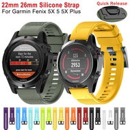 Garmin Watch Strap Garmin Fenix 7 7x 6s 5S 5x Plus 3HR 935 945 Quick Release Silicone Strap With Tools 26mm 22mm 20MM