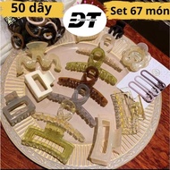 Set of 67 super cute hairpins in many designs that can be used severalCNYs