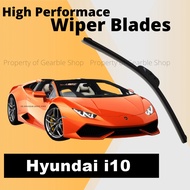 Wiper HYUNDAI i10 Front Wiper HYUNDAI i10 Rubber Wiper Blade Car Window Frameless Banana Pair 1 Set