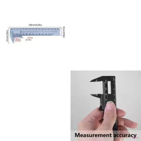 K1KA Vernier Caliper Micrometer 0-120mm 0-150mm Plastic Double Scale for Jewelry Diameter Measuremen