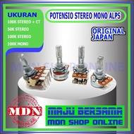 POTENSIO ALPS 100KBX2 50KAX2 100K 50K STEREO MONO JAPAN KUALITAS BAGUS - Store Herith 01