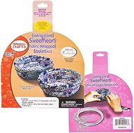 Craft County Sweetheart Fabric Wrapped 1/4 Inch (6.35 mm) Coiling Cord Basketry Kit - 30 Feet (9.1 M