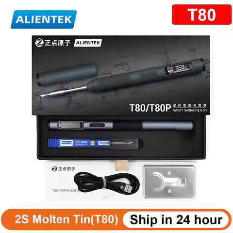 ALIENTEK T80 Smart Soldering Iron PD 100W QC Adjustable Constant Temperature Portable Electric Weldi