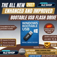 ALZSHOP Bootable USB 2027 - Reformat, DIY, Install, Fix Problems 32 GB 64 GB thumbdrive