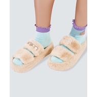 POLLY POCKET X NAELOFAR PLUSH SLIPPERS misty cream new ready stock