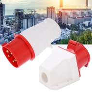 yohooo 16A 5Pin Industrial Plug  Wall Mount Socket 3 Phase 220?380V/240?415V 3P+N+E Supplies for Che
