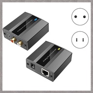 [M G L O] Analog Audio Extender RCA 3.5mm Stereo over Ethernet Single Cat5E/6/7 Cable Up to 500M Aud