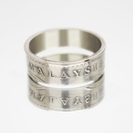 馬來西亞硬幣戒指 20 Sen 1988-2011 男士硬幣戒指 女士硬幣戒指