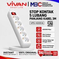 VIVAN 5 Hole + PowerStop Kontak LB3 LB4 LB5 LB6 VPS-H2031A H2051A H2061A White Switch