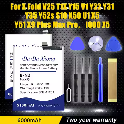 BK-B-65 B-W2 B-R3 B-R0 B-S6 Battery For VIVO X Fold V25 T1X Y15 V1 Y22 Y31 Y35 Y52s S10 X50 U1 X5 Y5
