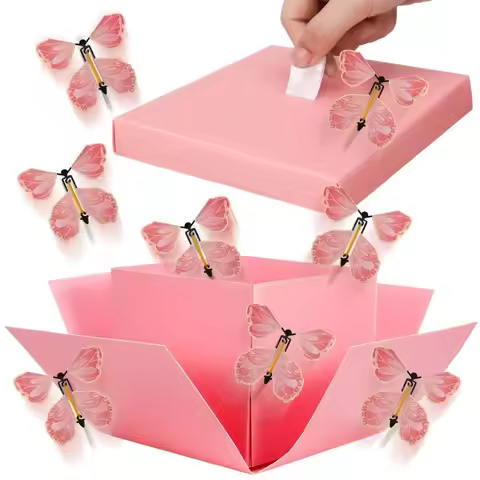 Anniversary Surprise Flying Butterfly Box Happy Birthday Party Decorations Surprise Gift Box Surpris