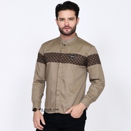 Koko Shirt For Men Long Sleeves With Batik Combination - Adult Men's Koko Shirt - Men's Muslim Clothing - Men's Eid Shirt - Adult Men's Koko - Muslim Men - Sturdy Shirt - Koko Batik Shirt - Koko Batik For Men - Alqorni - Ramadan Clothes - Invitation Unifo