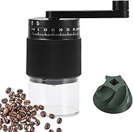 Manual Coffee Grinder - 95 Ceramic Burr, Adjustable Coarse to Fine, 30g Beans & 80ml Powder, Detacha