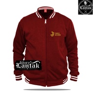 Jaket Varsity Pria  ThreeSecond Keren  Text Silver Baseball Distro Pria Jaket Pria Wanita Keren Over