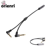ORIENRI 6.35mm Female to Dual Male, 6.35mm Connector 30cm Length 1/4in Stereo to Dual 6.35mm Mono, P