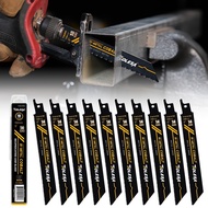 Reciprocating Saw Blades Bi‑Metal Cobalt 14TPI 150mm 6 Inch Saber Saw Blades for 2‑8mm Metal Cutting