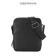 OBERMAIN Genuine Leather Sling Bag OBC414G2 Black