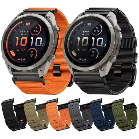 Tactical Sport Nylon Strap For Garmin Fenix 9 8 47mm 51mm 7 7X 6 6X 5X Epix/Fenix9 Pro InReach Solar