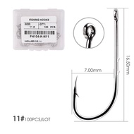 XEANG 100 PCS Fly Fishing Accessories Lure Hooks Double Back Barbed Long Handle Bait Accessories Sha