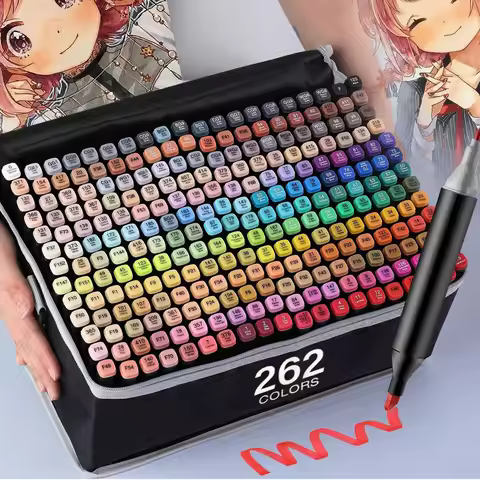 24/36/48/60/80/120/168/262 Colors Alcohol Drawing Markers Dual Tip Permanent Art Sketch Markers for 