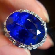新品Nice超抵👑💙！22.0ct Tanzanite！ 大粒「鴿子蛋」坦桑石😍💙！ 極高色高品質5A！皇家藍色tone！ 超大粒22.0ct！鑽石1.55ct，包Guild證書！ 抵價只售78500